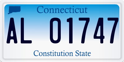 CT license plate AL01747