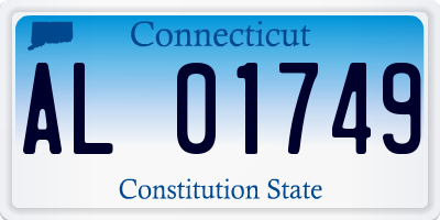 CT license plate AL01749