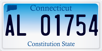 CT license plate AL01754