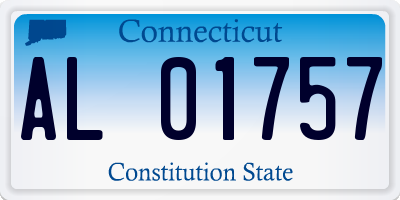 CT license plate AL01757
