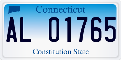 CT license plate AL01765