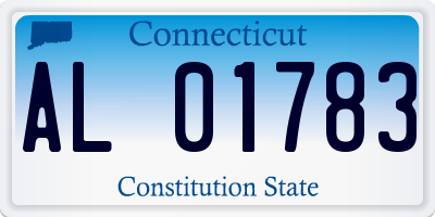 CT license plate AL01783