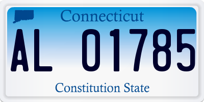 CT license plate AL01785