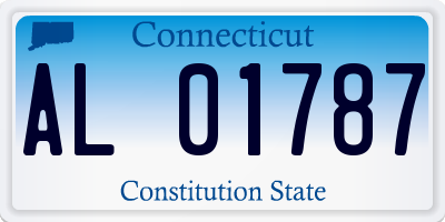CT license plate AL01787