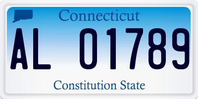 CT license plate AL01789