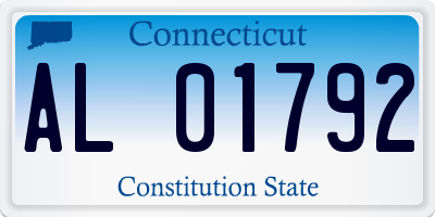CT license plate AL01792