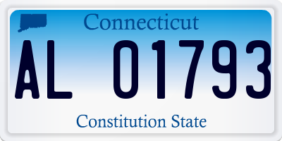 CT license plate AL01793