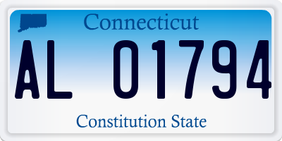 CT license plate AL01794