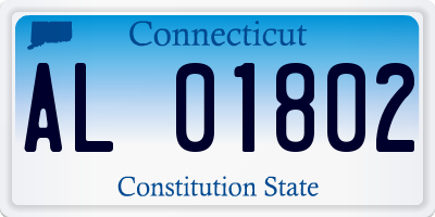 CT license plate AL01802