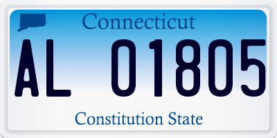 CT license plate AL01805