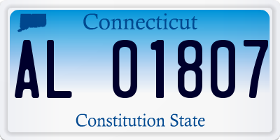 CT license plate AL01807