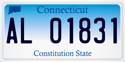 CT license plate AL01831