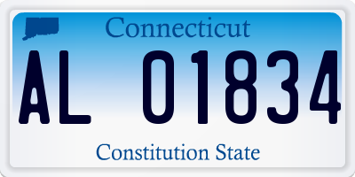 CT license plate AL01834