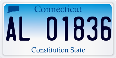 CT license plate AL01836