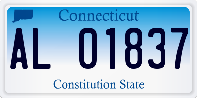 CT license plate AL01837