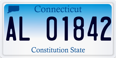 CT license plate AL01842