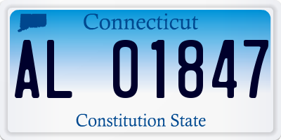 CT license plate AL01847
