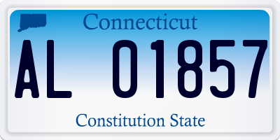 CT license plate AL01857