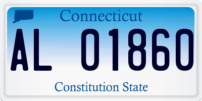 CT license plate AL01860