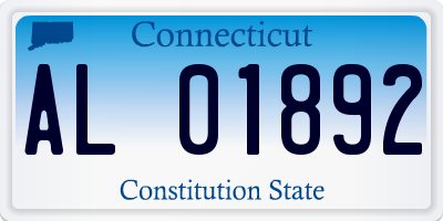 CT license plate AL01892