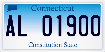CT license plate AL01900