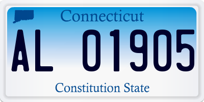 CT license plate AL01905