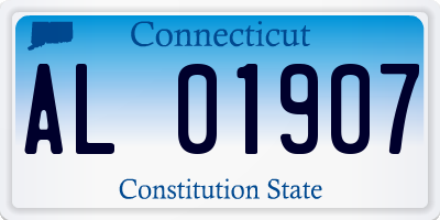 CT license plate AL01907