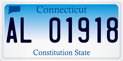 CT license plate AL01918