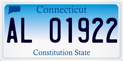 CT license plate AL01922