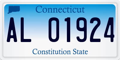 CT license plate AL01924