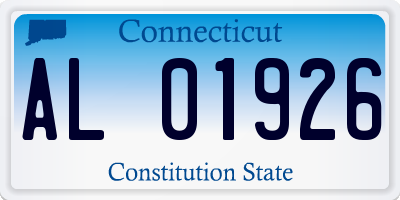 CT license plate AL01926