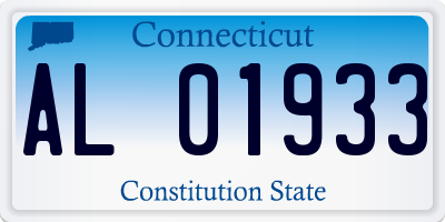 CT license plate AL01933