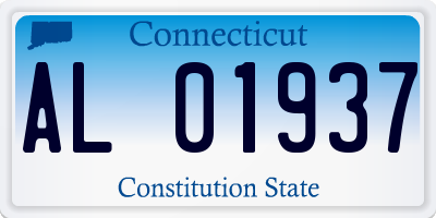 CT license plate AL01937