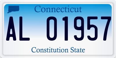 CT license plate AL01957