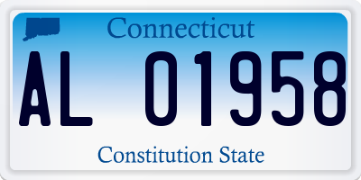 CT license plate AL01958