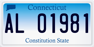 CT license plate AL01981