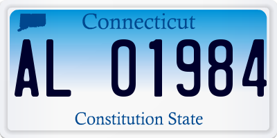 CT license plate AL01984