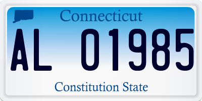 CT license plate AL01985