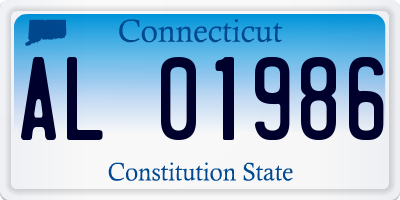 CT license plate AL01986