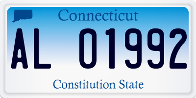 CT license plate AL01992