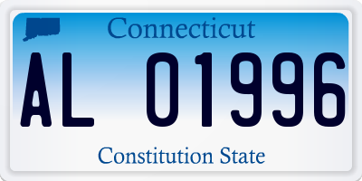 CT license plate AL01996