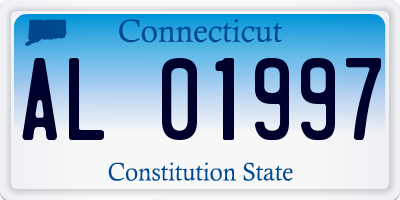 CT license plate AL01997