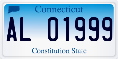 CT license plate AL01999