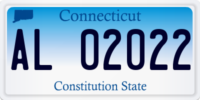 CT license plate AL02022