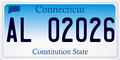 CT license plate AL02026