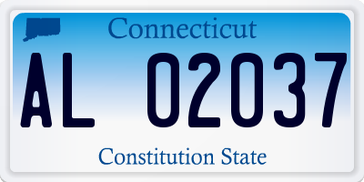 CT license plate AL02037