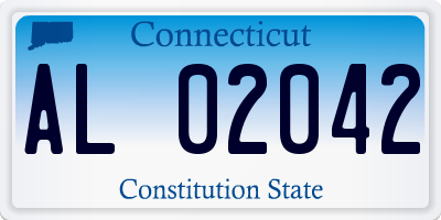 CT license plate AL02042