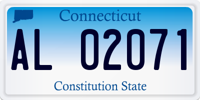 CT license plate AL02071
