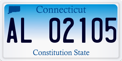 CT license plate AL02105