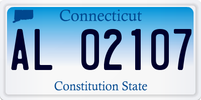 CT license plate AL02107
